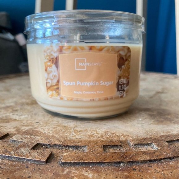 Spun Pumpkin Sugar Scented Candle 11.5oz Mainstays - Picture 4 of 4